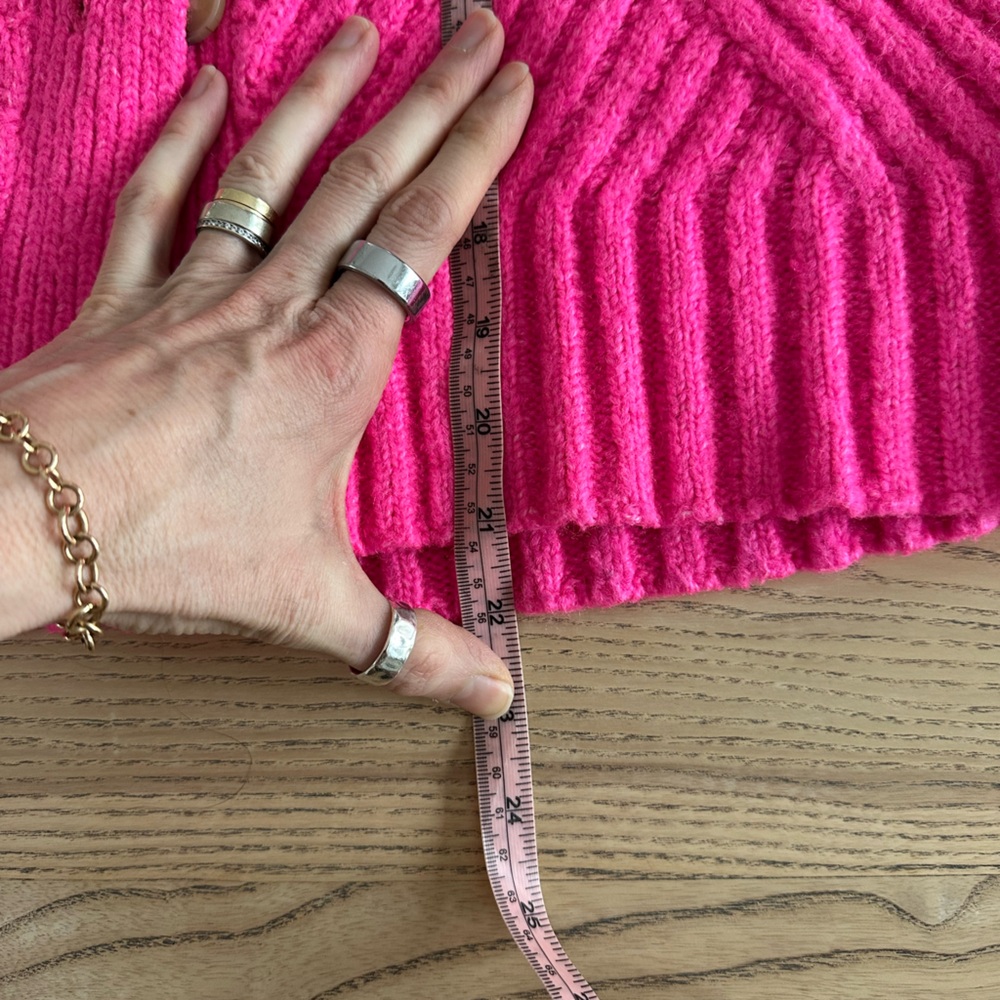 Aqua Bright Pink Ribbed Cardigan - Picture 4 of 5